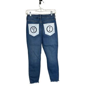 UPCYCLED Women's Jeans Size 4 Handpainted Back Pockets